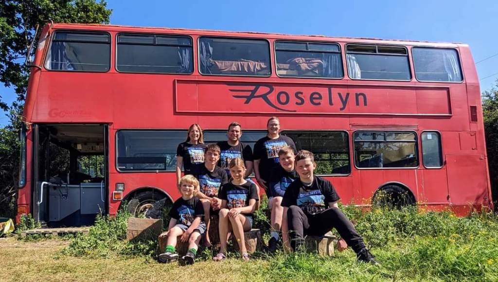 A converted double decker bus provides glamping accommodation for up to 8 people